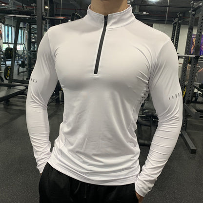 Sweat Absorption Half Zipper Shirt