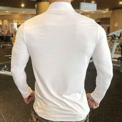 Sweat Absorption Half Zipper Shirt